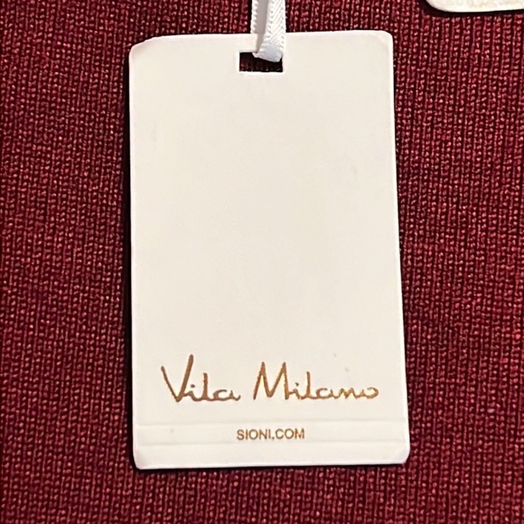 Vilci Milano womens size XL sweater dark rust pullover long sleeve rhinestones - Picture 6 of 12